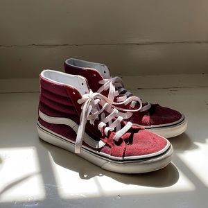 Maroon/Red Vans